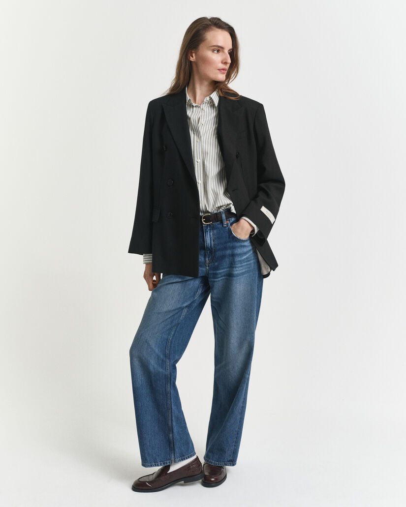 Camisa Regular Fit clásica de popelina a rayas