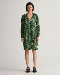 Vestido con cuello recto Paisley