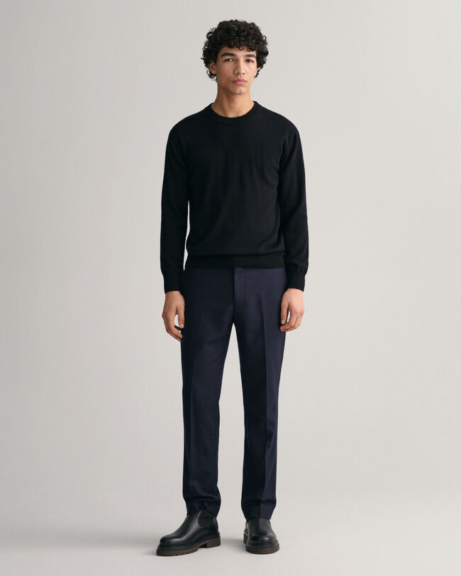 Jersey de cuello redondo en cachemir