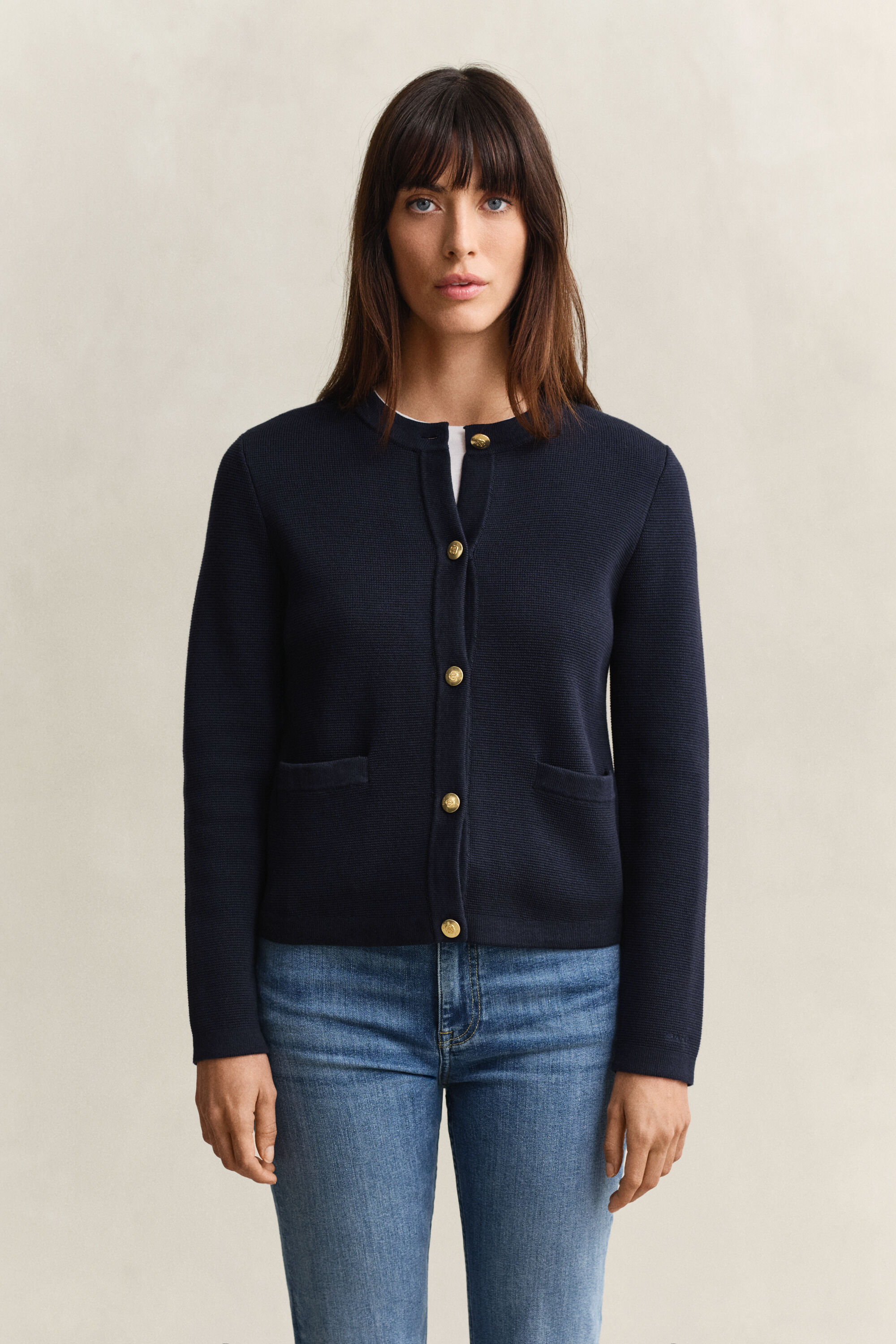 Chaqueta de punto de algodón