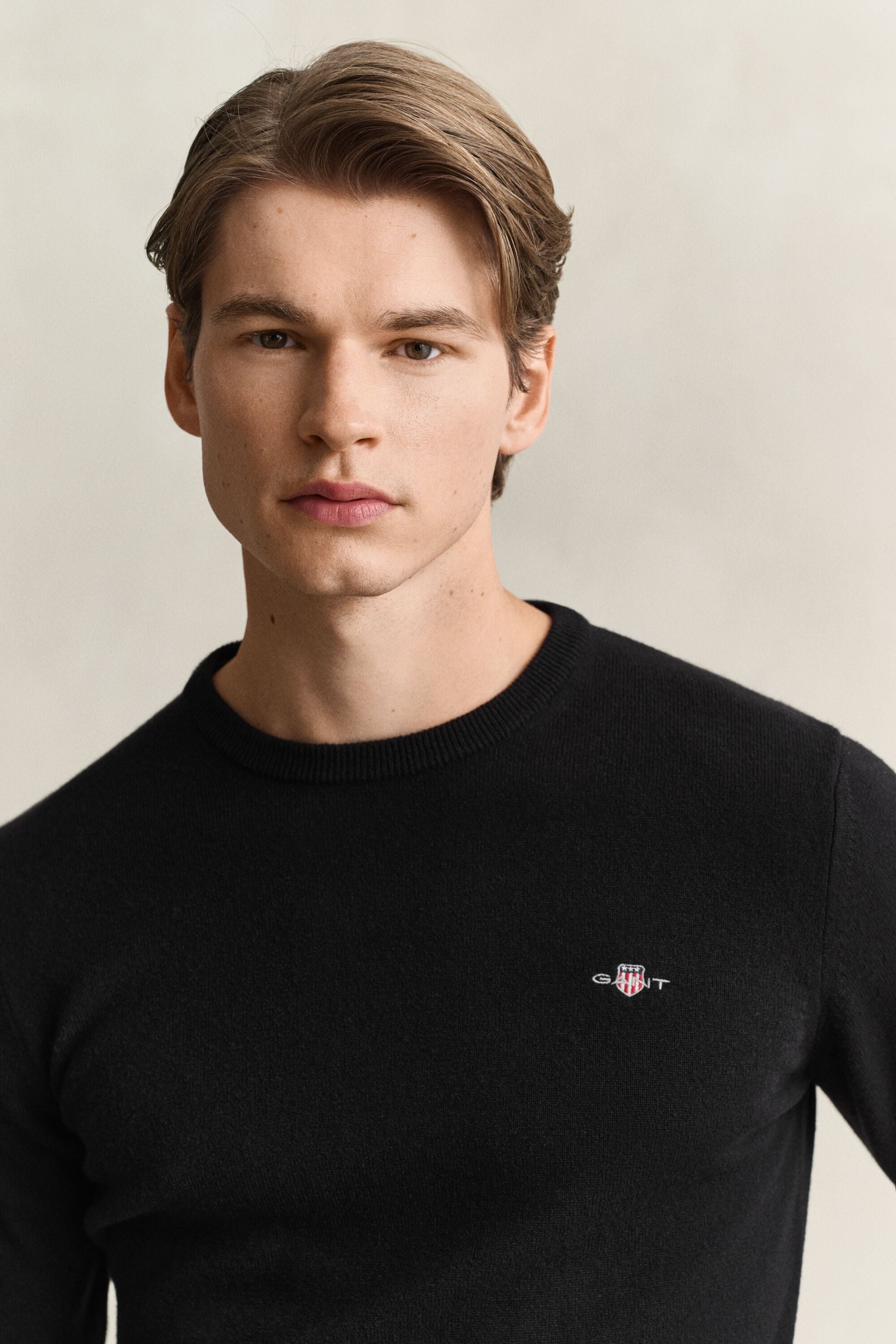 Jersey de lana de oveja con cuello redondo