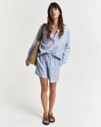 Pantalones cortos de sirsaca a rayas del mismo tono