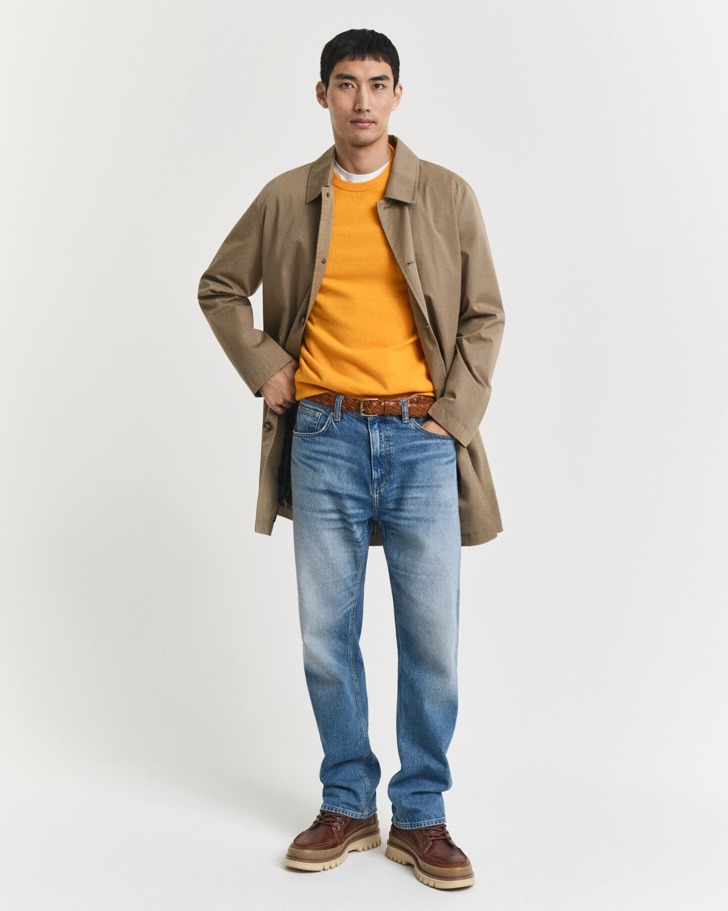 Jersey de cuello redondo en lana de oveja muy fina