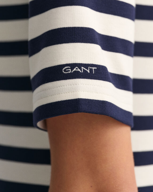 Vestido camisero de rayas