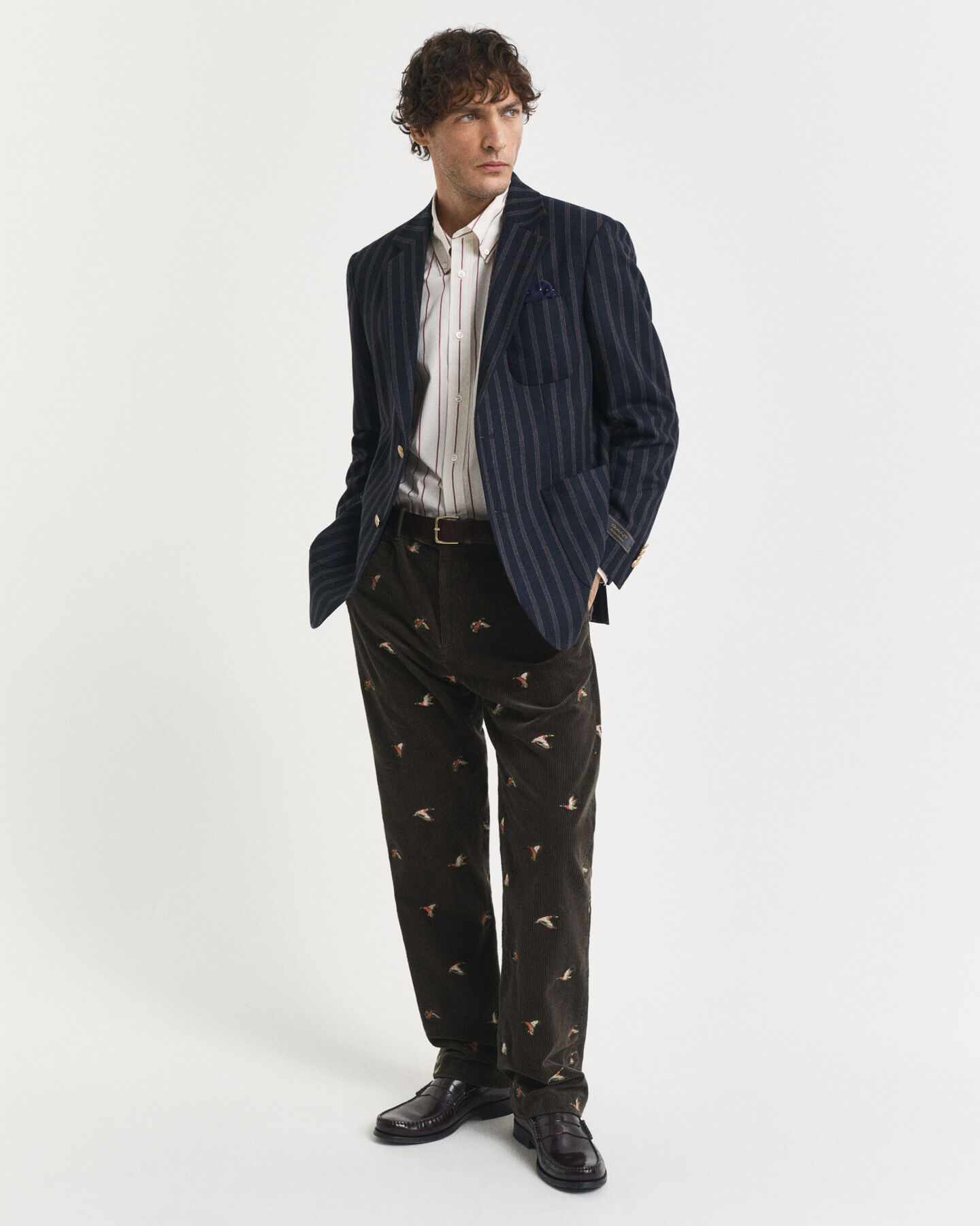 Camisa Relaxed Fit Heritage Poplin a rayas