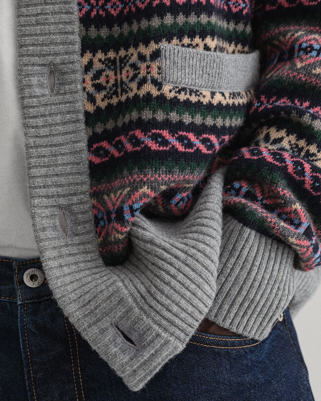 Cárdigan con motivos Fair Isle REMAKE