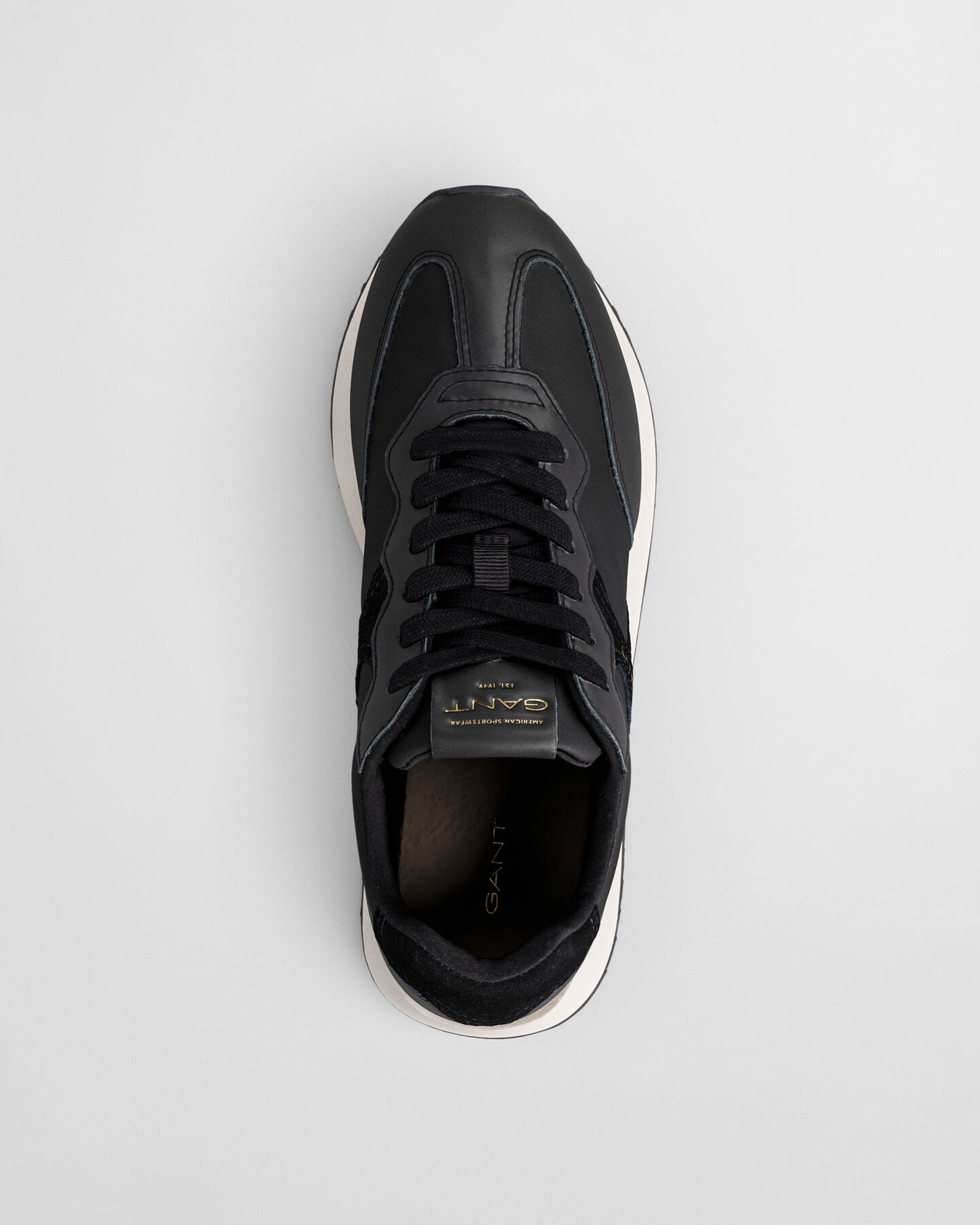 Zapatillas Bevinda de piel y sat&eacute;n