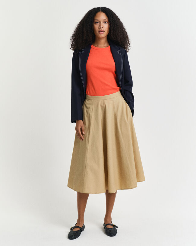 Camiseta de tirantes acanalada con cuello alto