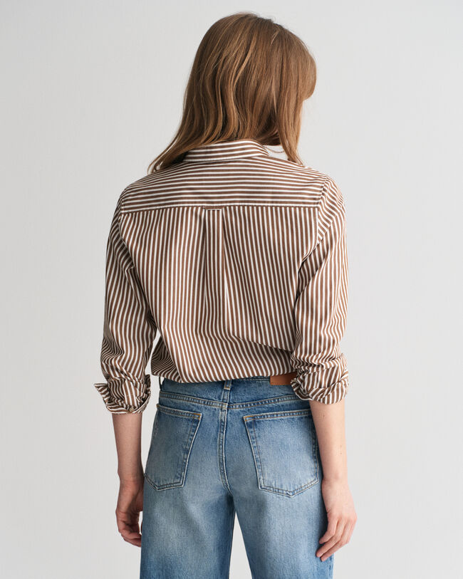 Camisa Regular Fit clásica de popelina a rayas