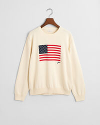 Jersey de cuello redondo y punto con bandera Teens