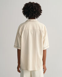 Camisa extragrande de manga corta con bordado