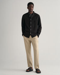 Camisa Regular Fit de lino te&ntilde;ido en prenda