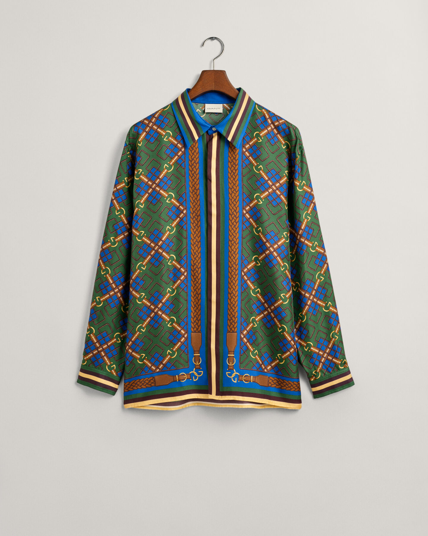 Camisa Relaxed Fit de seda Medallion