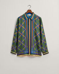 Camisa Relaxed Fit de seda Medallion