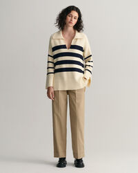 Jersey de raya bretona con cuello abierto