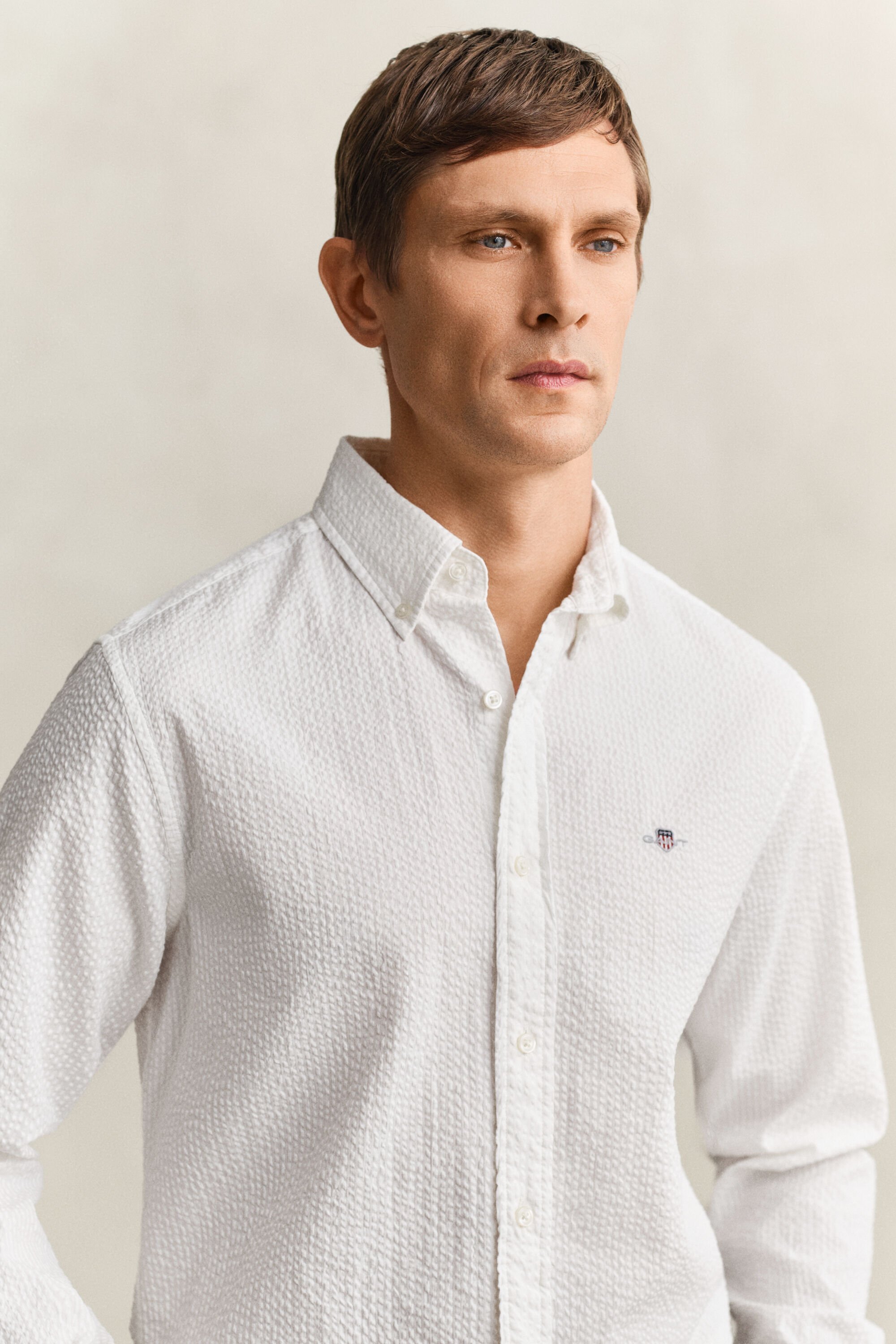 Camisa Regular Fit Seersucker