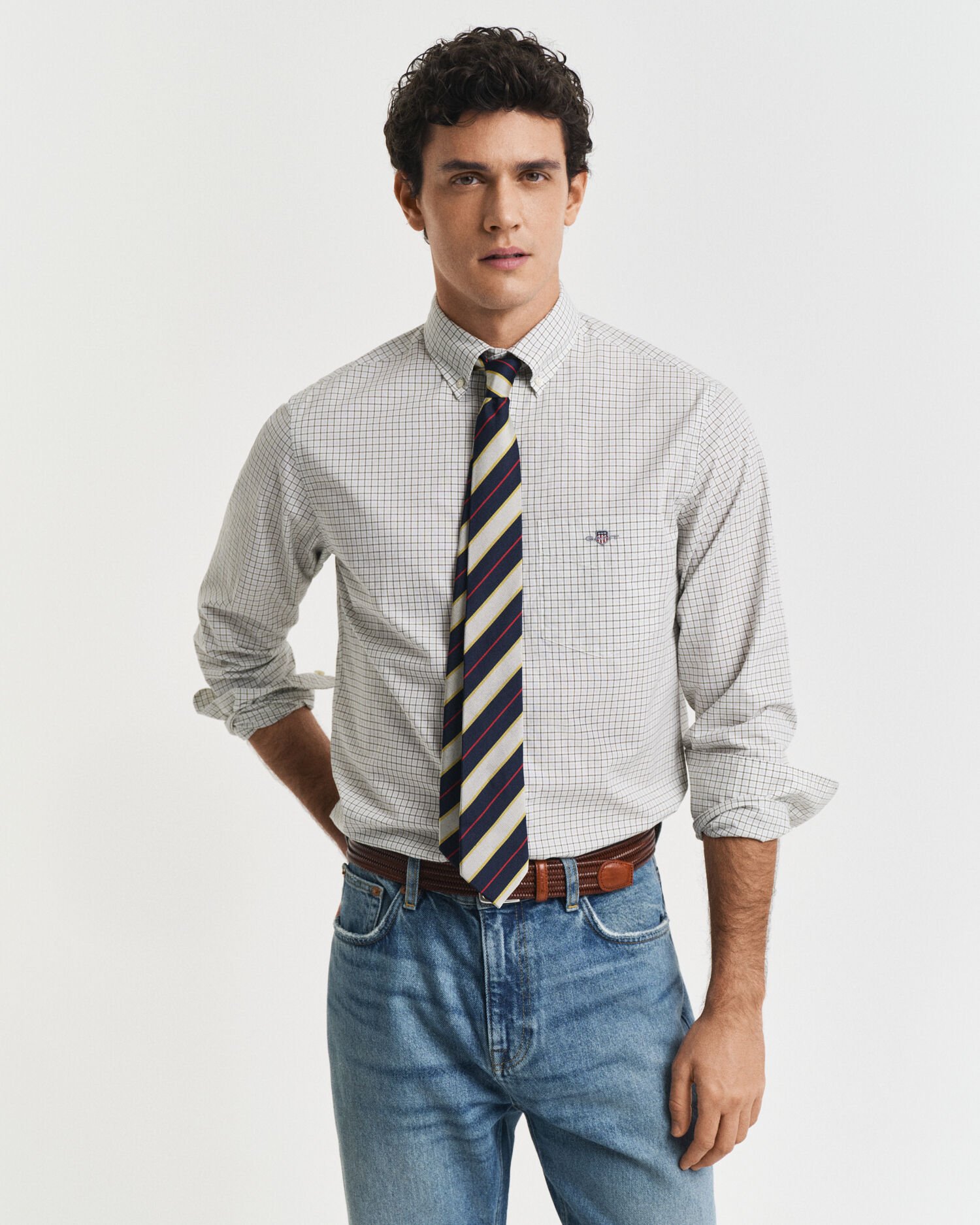 Camisa Regular Fit clásica de popelina a cuadros