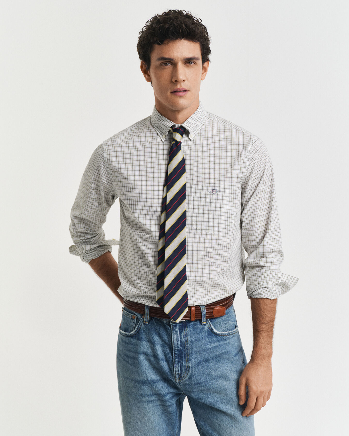 Camisa Regular Fit clásica de popelina a cuadros