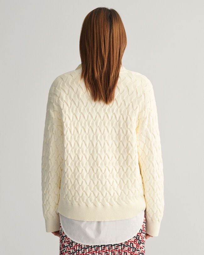 Cárdigan de algodón Textured