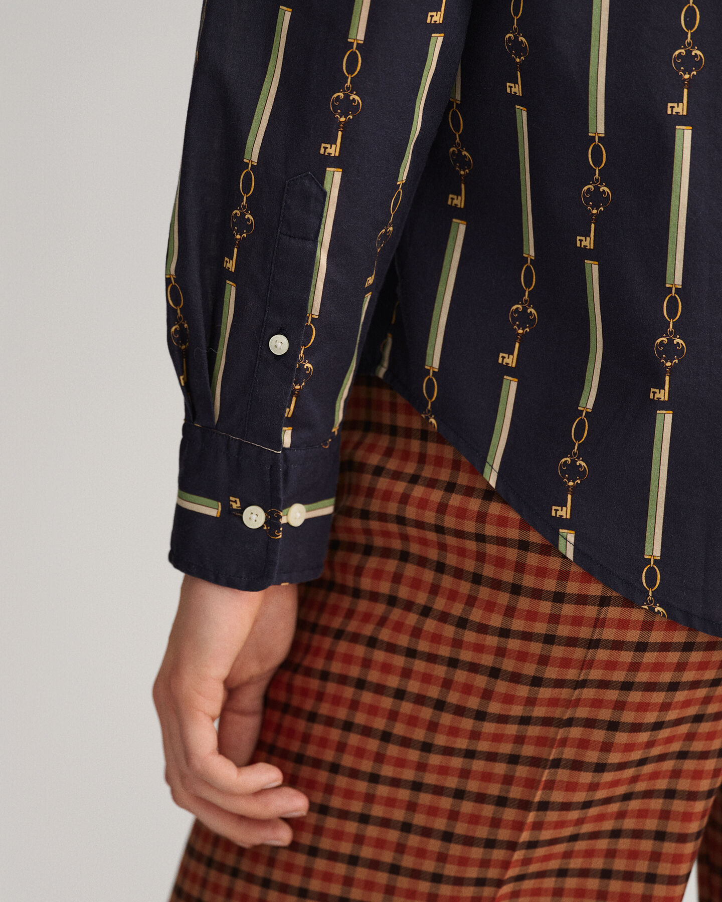 Camisa Regular Fit American Luxe en gasa de algodón