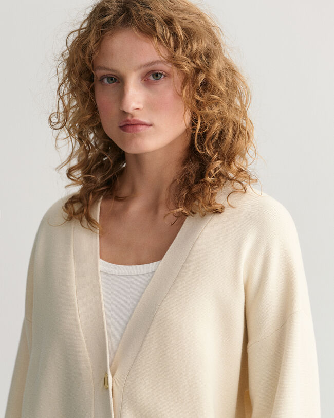 C&aacute;rdigan Relaxed Fit de cuello de pico