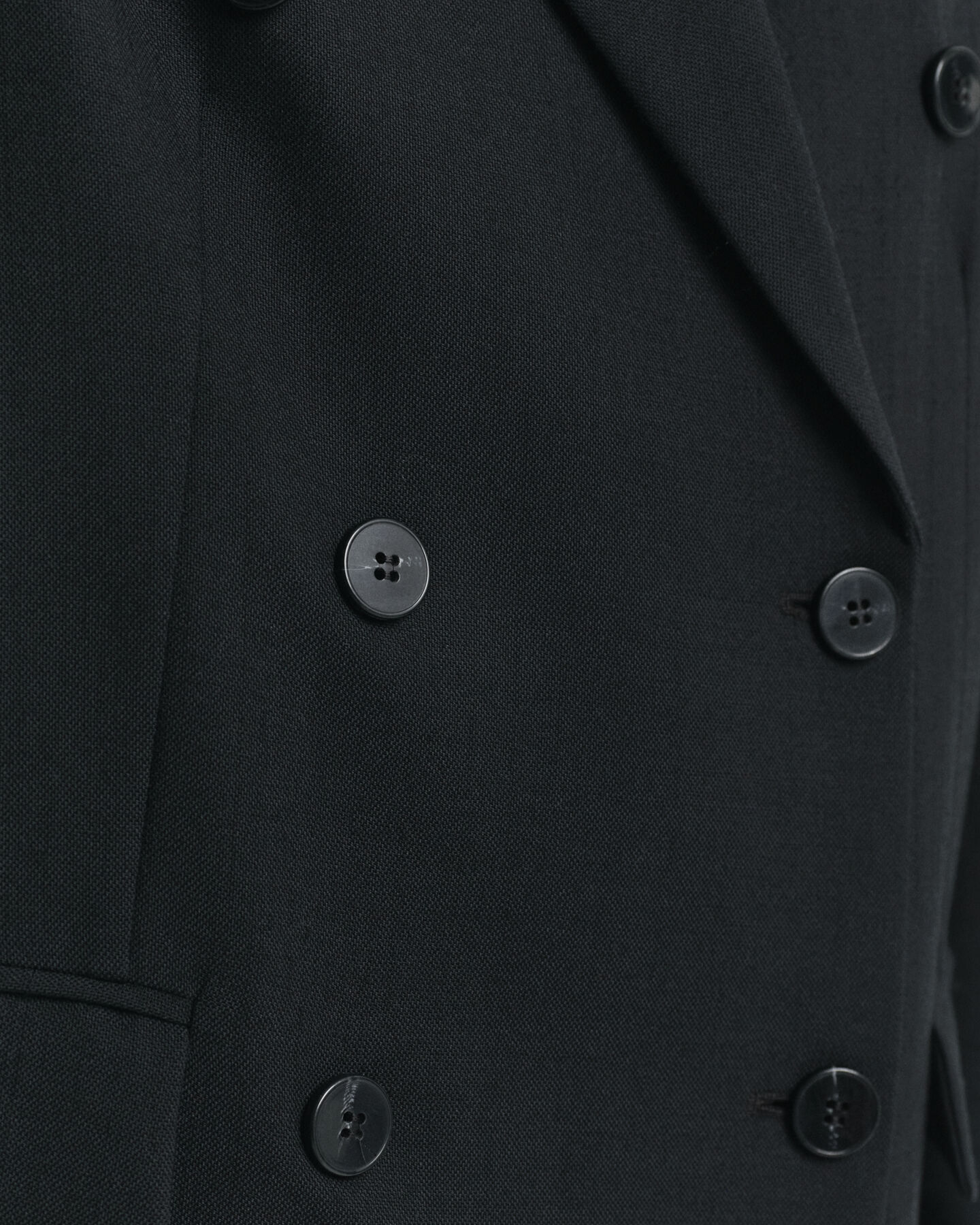 Americana Relaxed Fit de doble botonadura en mezcla de lana Hopsack