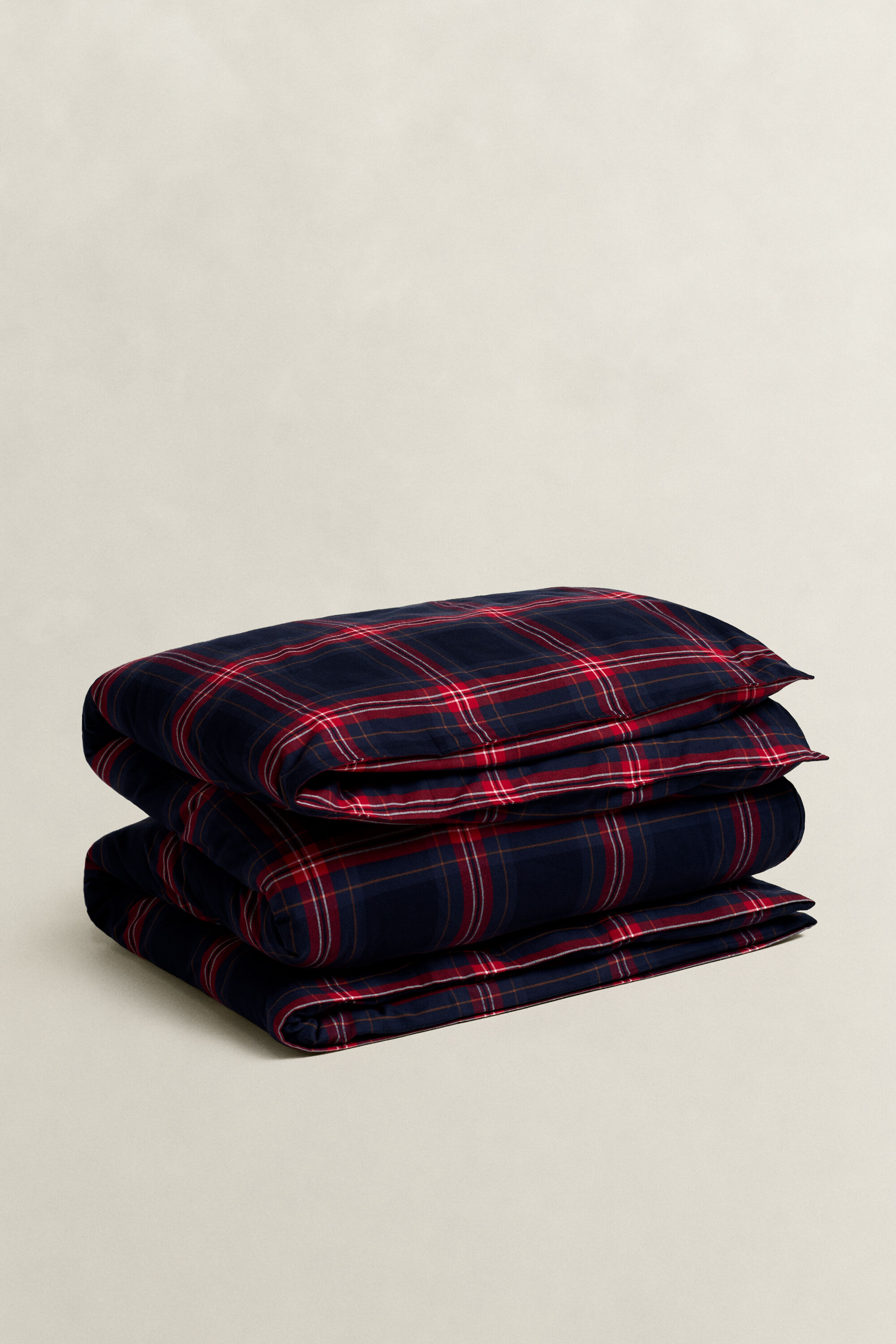 Funda de edredón de franela a cuadros para cama individual