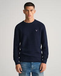 Jersey de cuello redondo y algod&oacute;n Texture