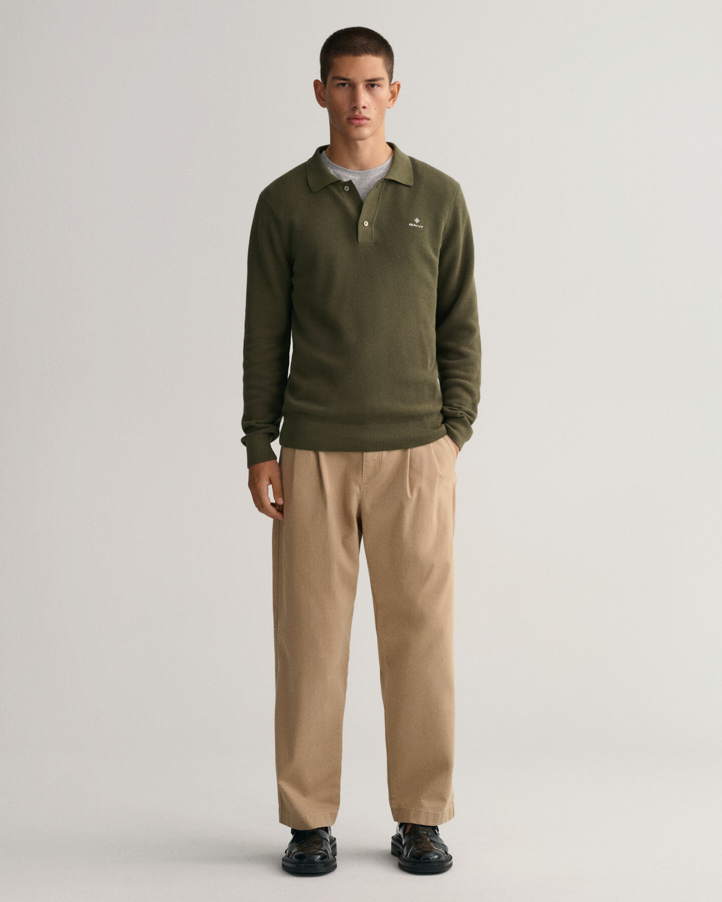 Polo de punto de piqu&eacute; de algod&oacute;n