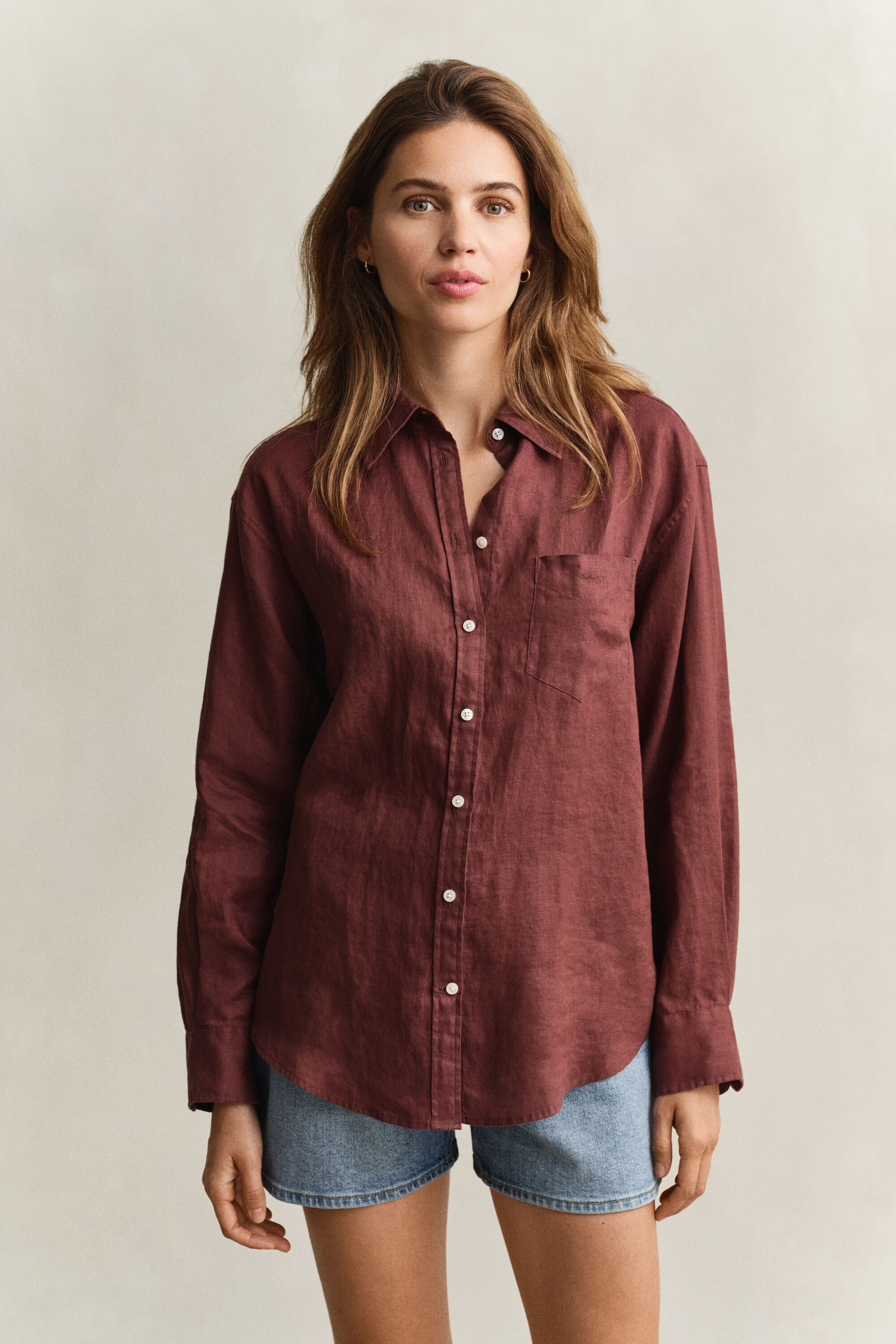 Camisa Relaxed Fit de lino