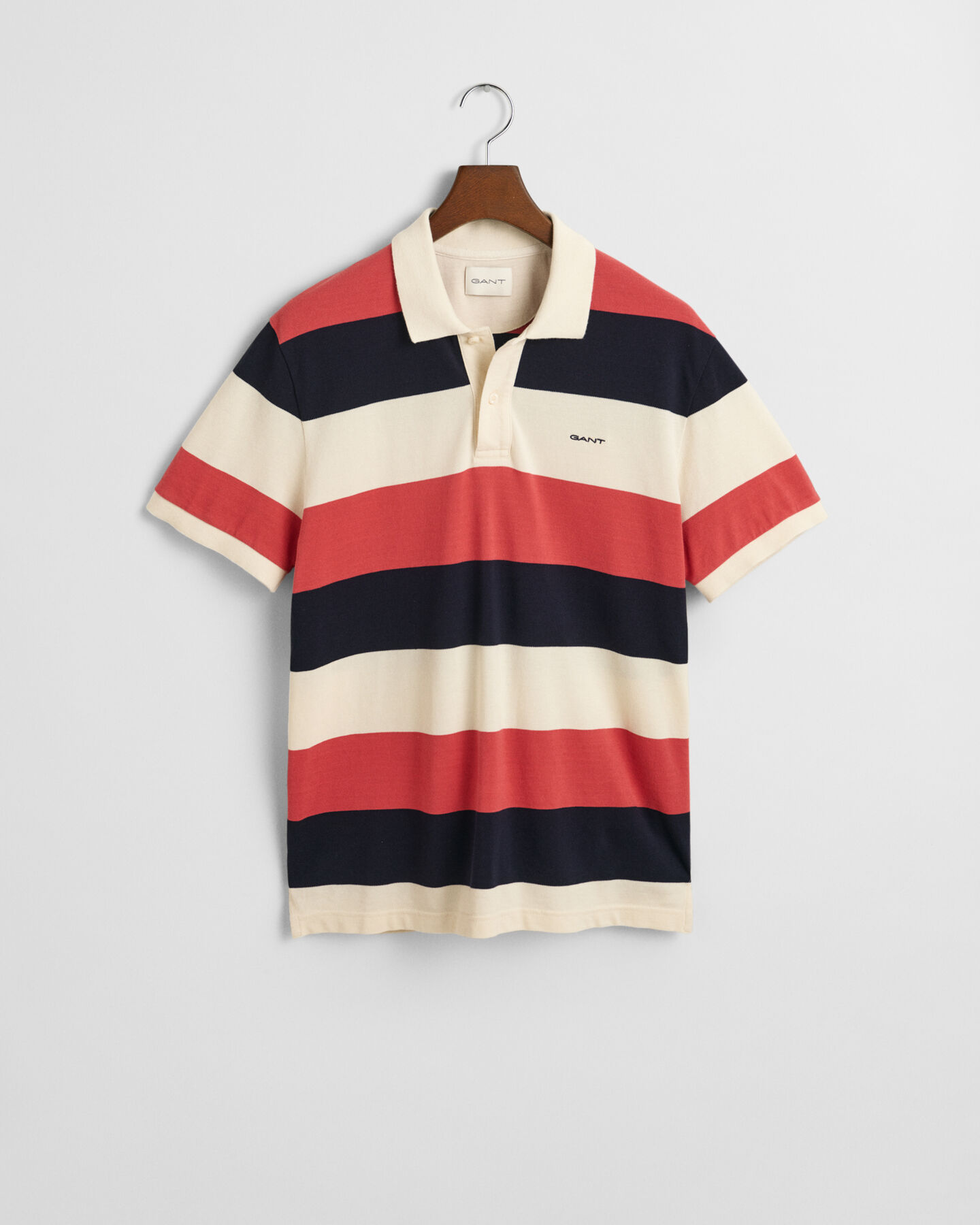 Polo de piqué de rayas en bloques