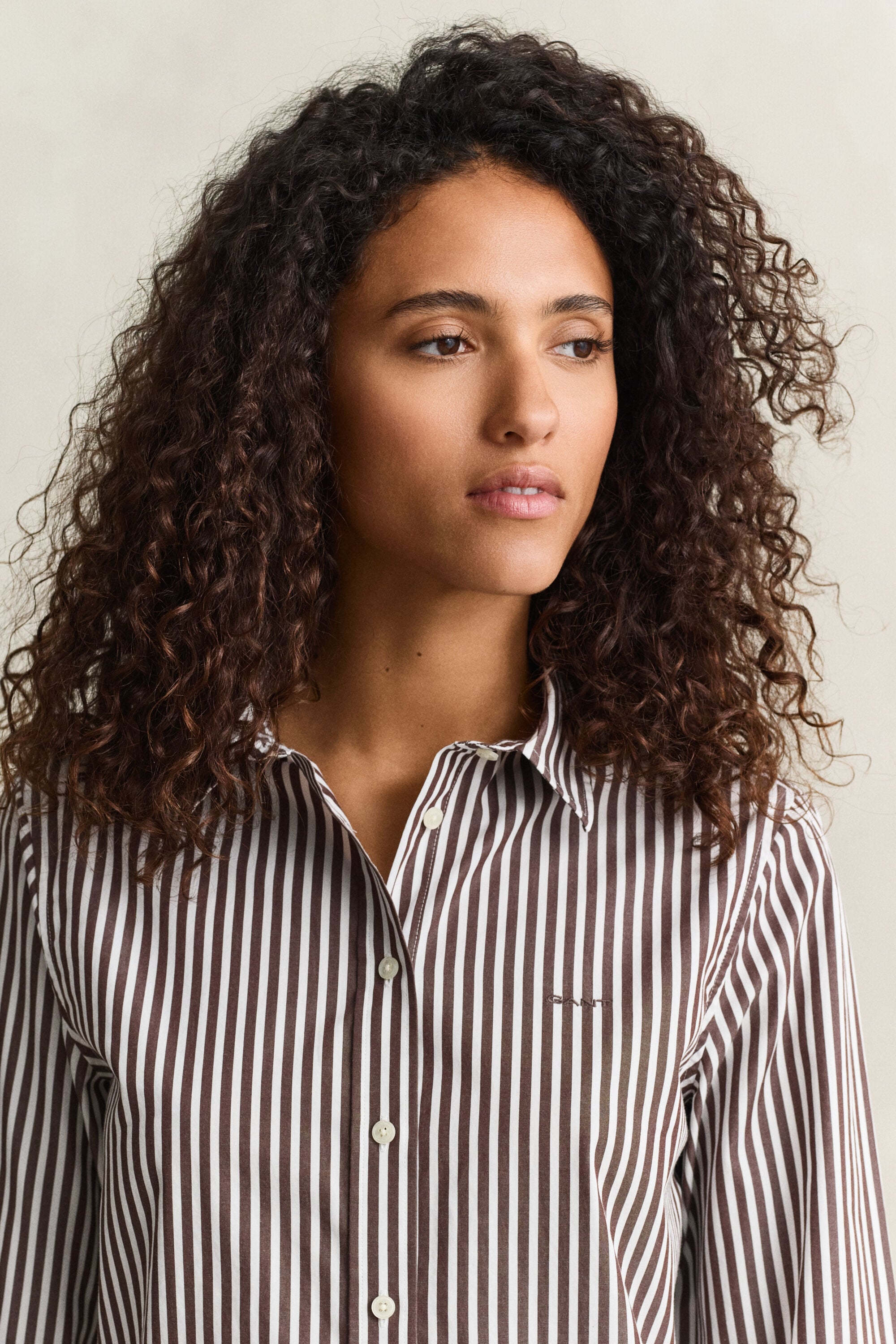 Camisa de popelina Regular Fit clásica de rayas