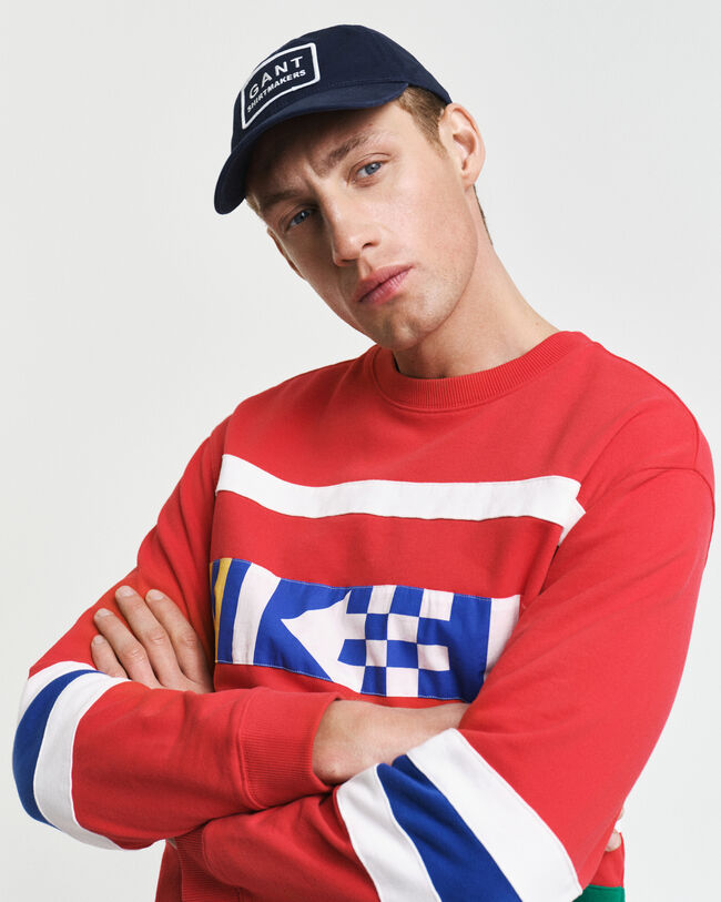 Sudadera de cuello redondo con panel