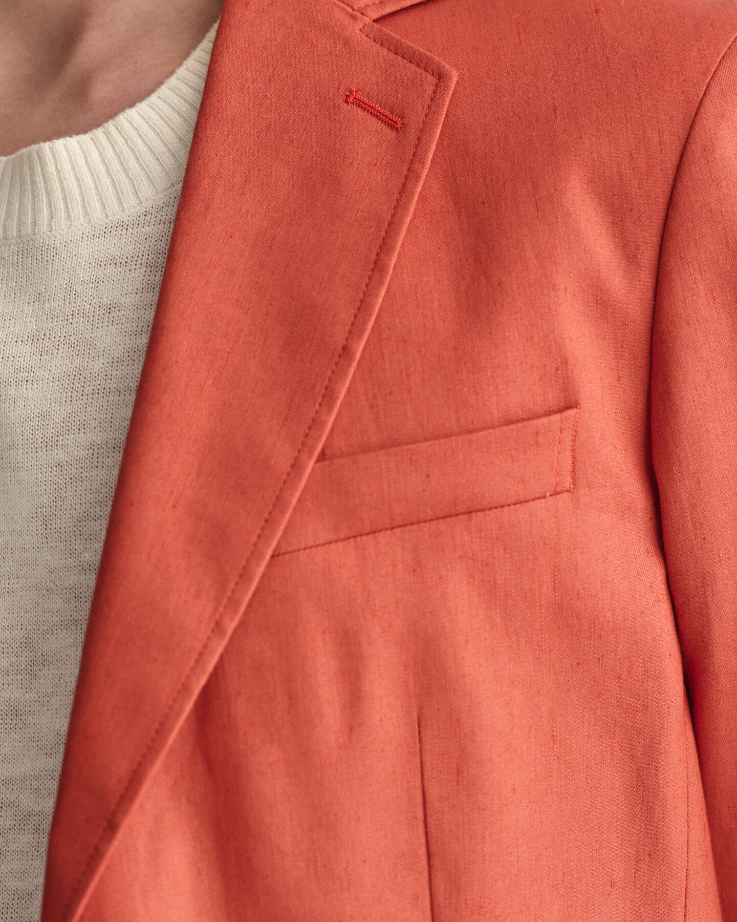 Americana de traje en algod&oacute;n y lino