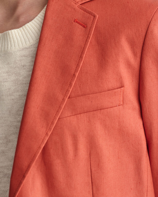 Americana de traje en algod&oacute;n y lino