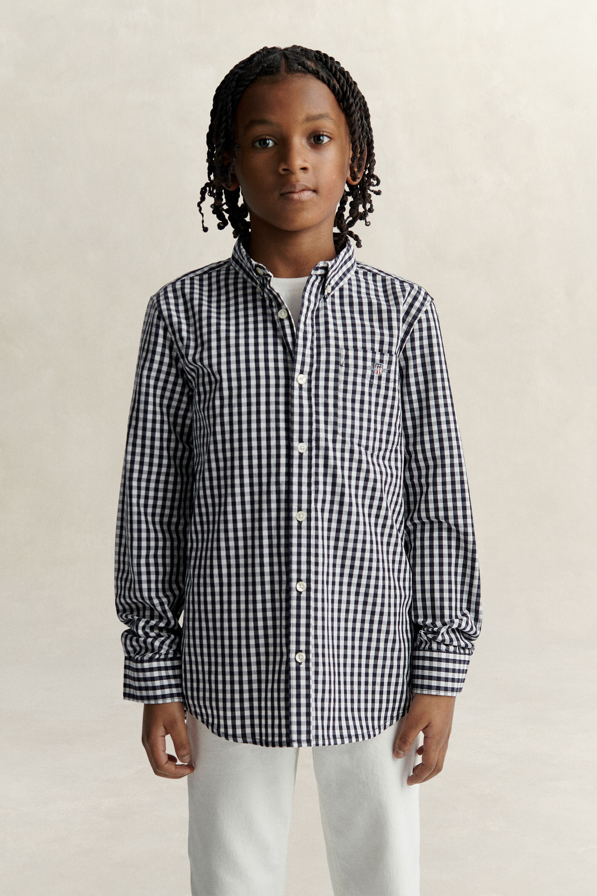 Camisa de popelina de cuadros Vichy Teen Boys