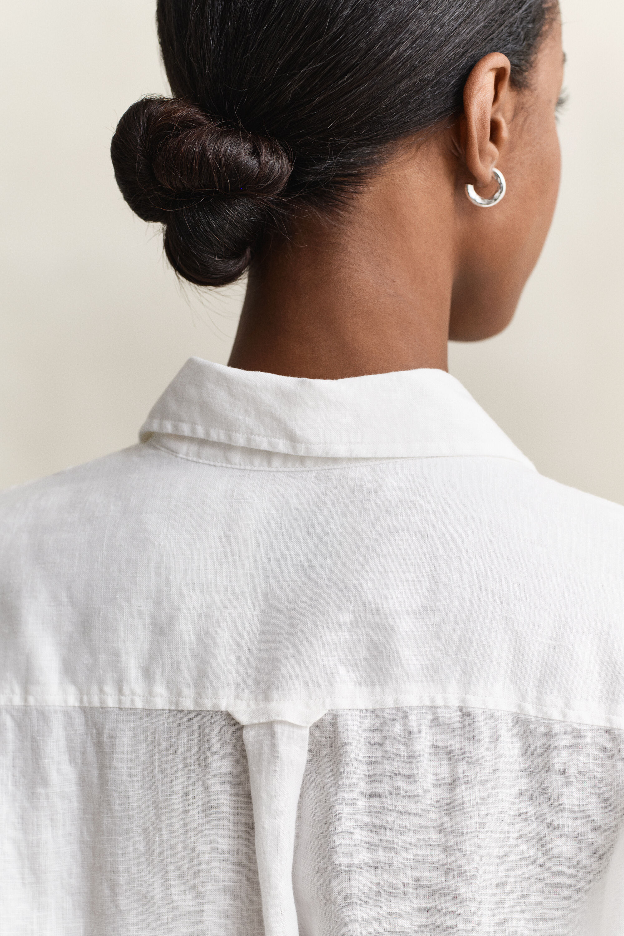 Vestido camisero de lino