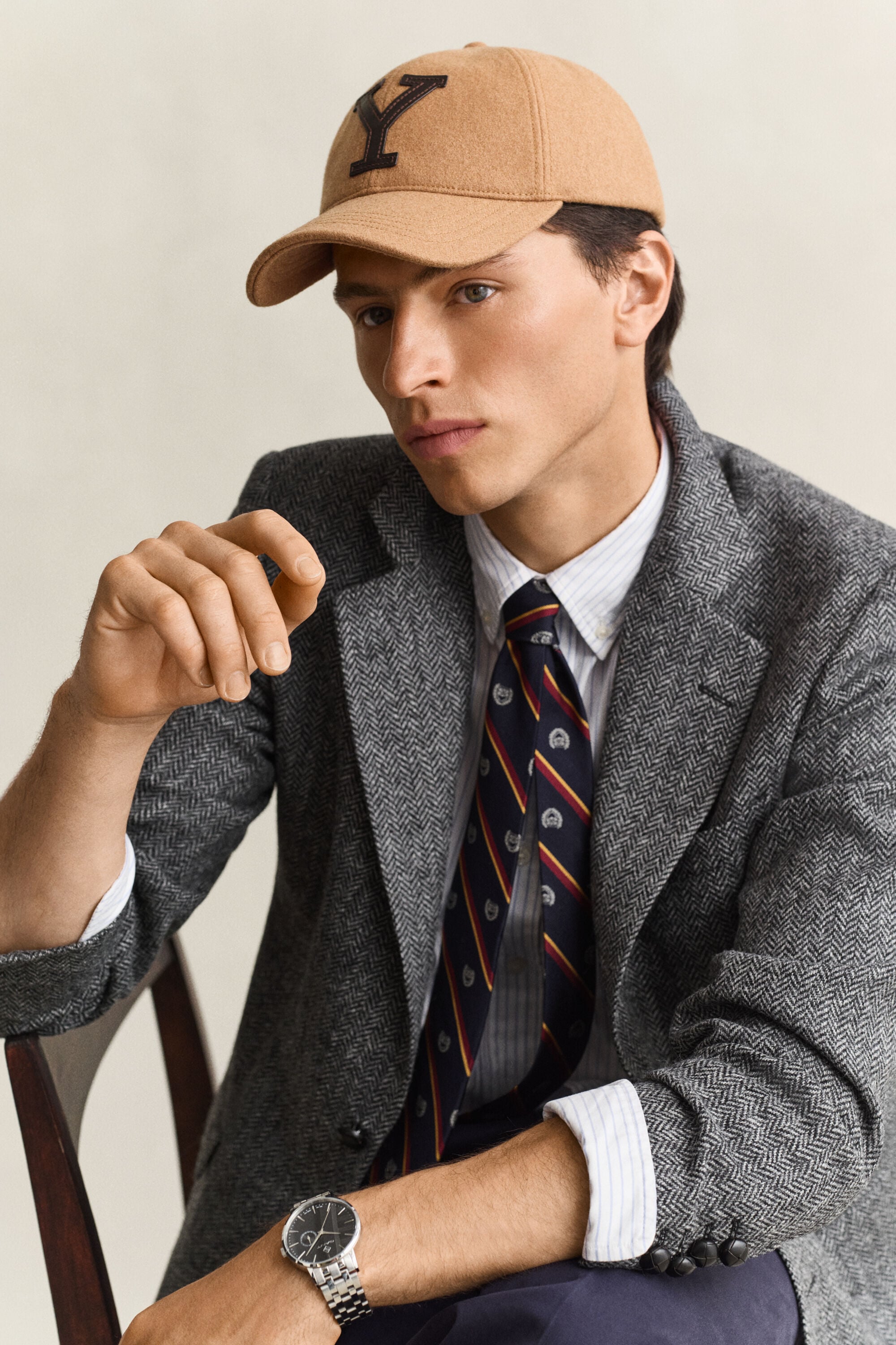 Gorra de lana melton Gant x Yale