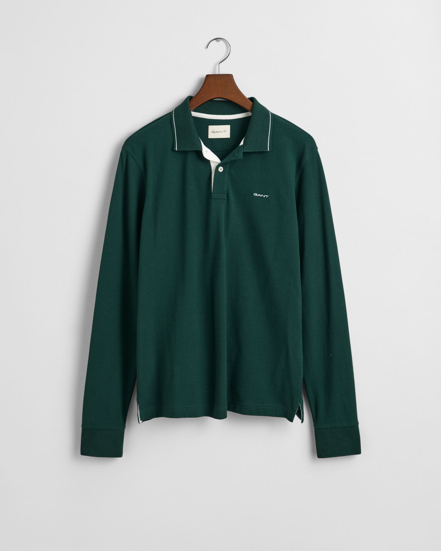 Polo de manga larga con cuello texturizado GANT
