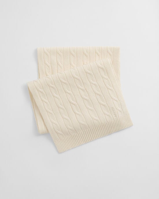 Bufanda de punto de ochos en lana