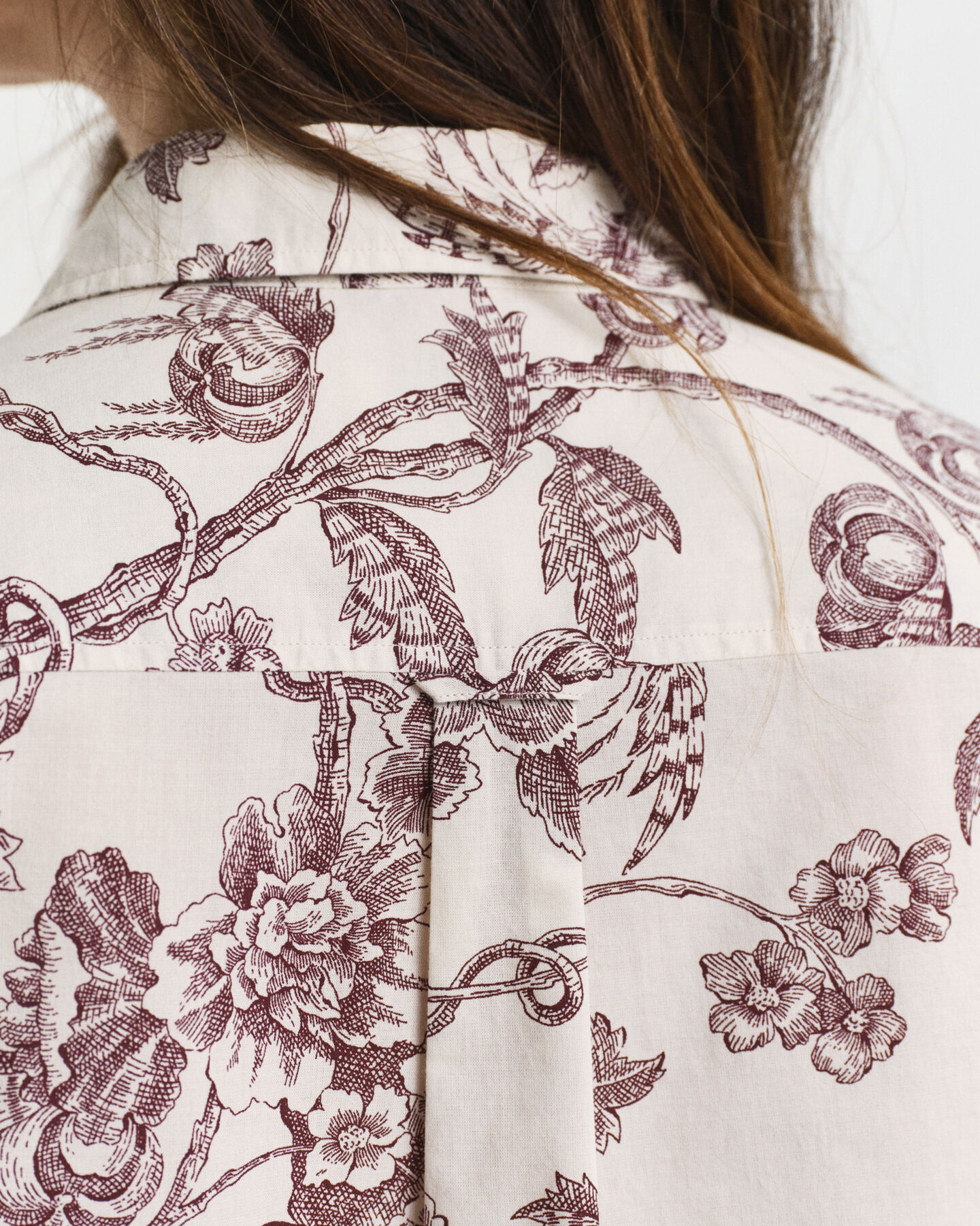 Camisa Regular Fit en gasa de algodón con estampado de árboles