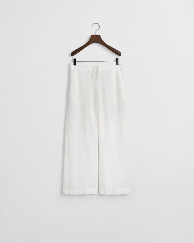 Pantalones de lino y algod&oacute;n con cintura el&aacute;stica Teen Girls