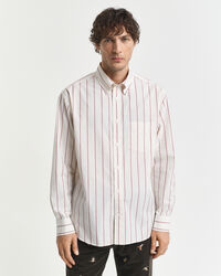 Camisa Relaxed Fit Heritage Poplin a rayas