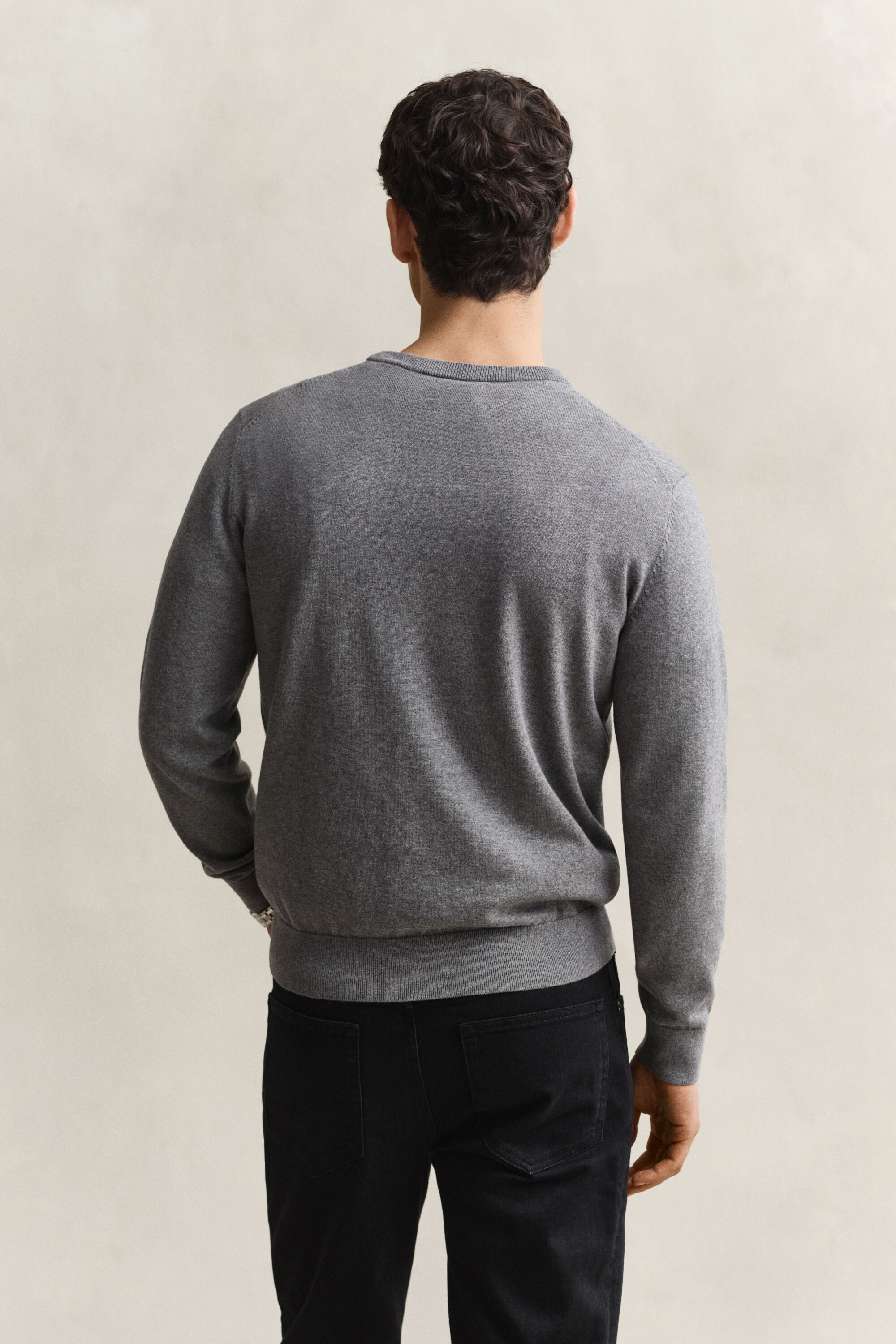 Jersey de algodón con cuello redondo