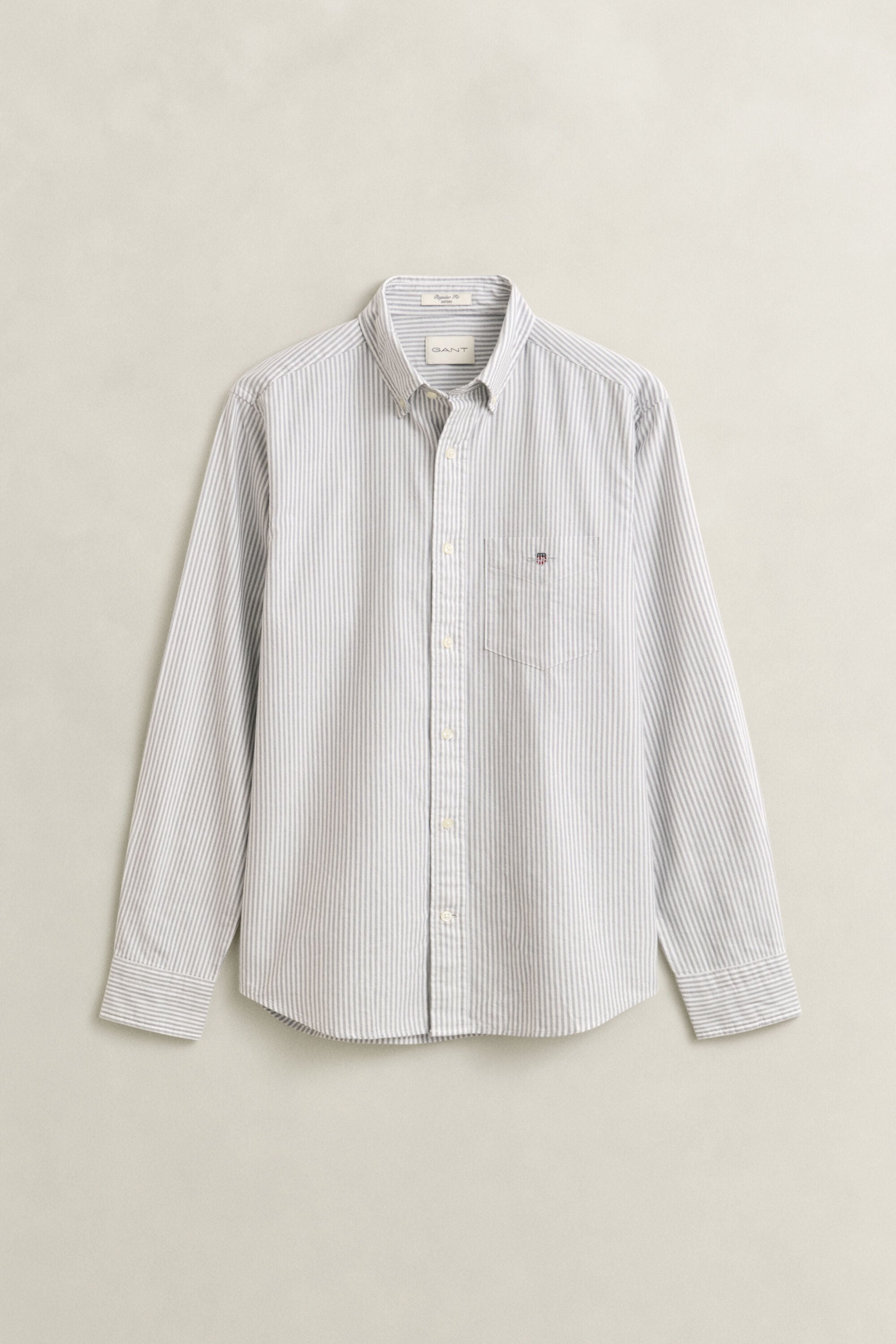 Camisa Oxford clásica de rayas finas