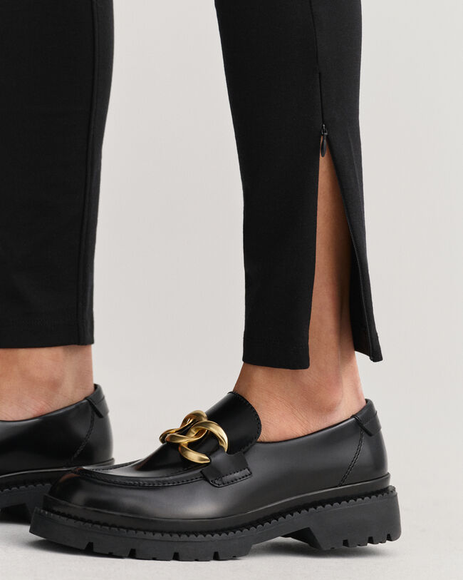 Leggings de punto con cremallera lateral