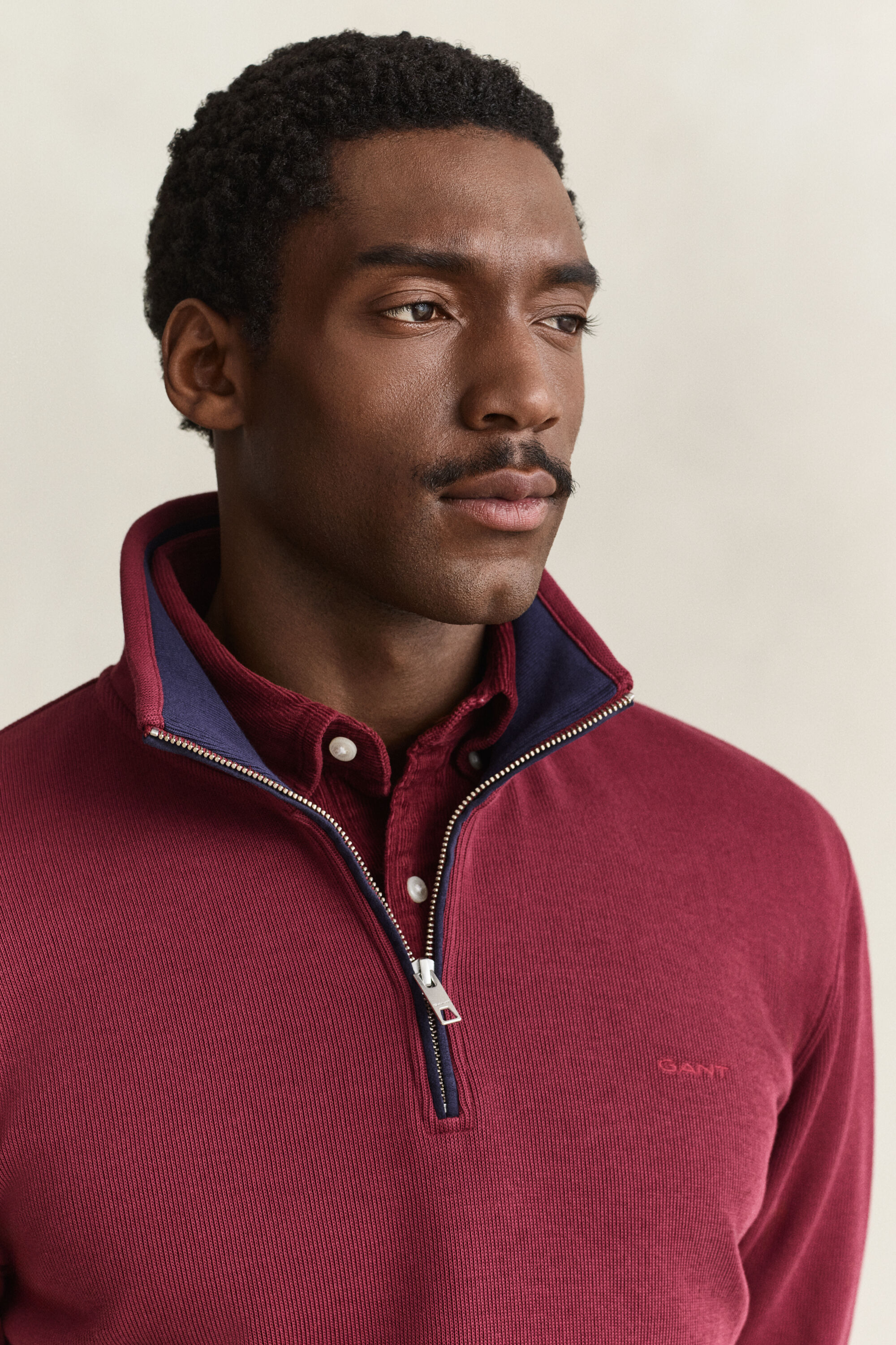 Sudadera Sacker Rib con media cremallera