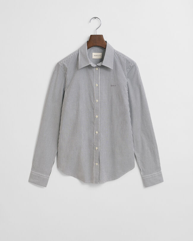 Camisa Slim Fit de popelina a rayas