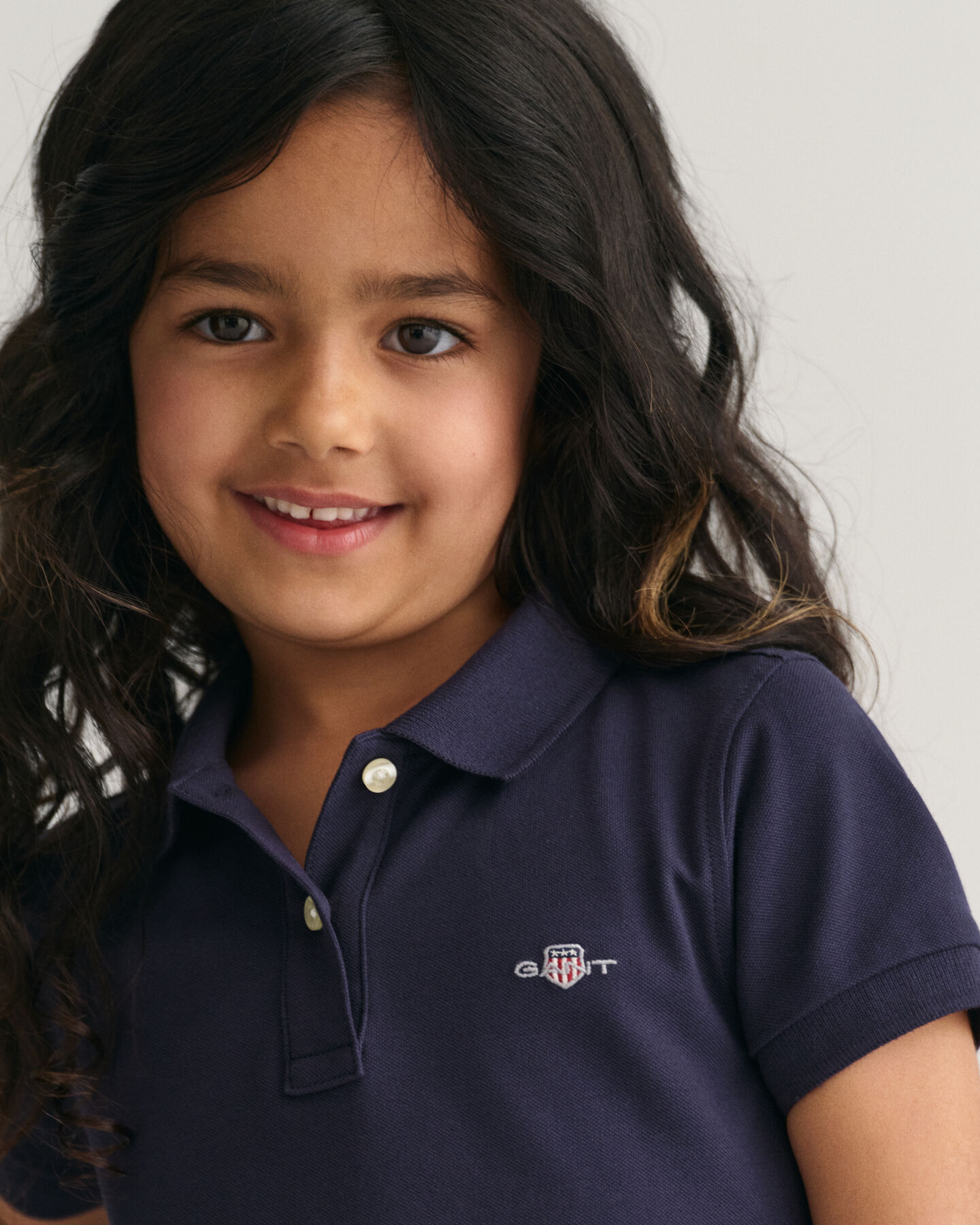 Vestido de piqu&eacute; y manga corta Flounce Girls