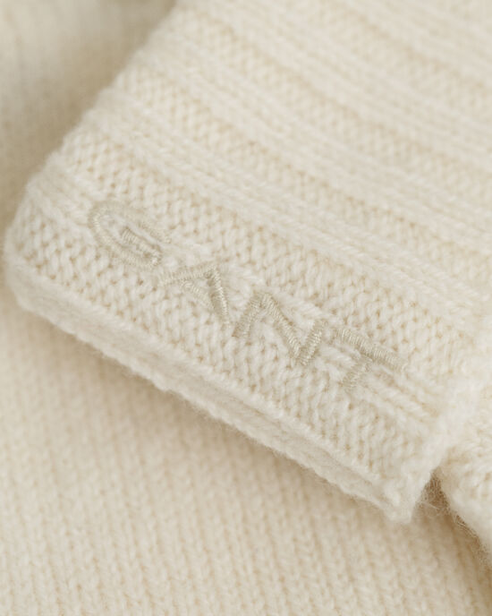 Guantes de lana en punto de ochos